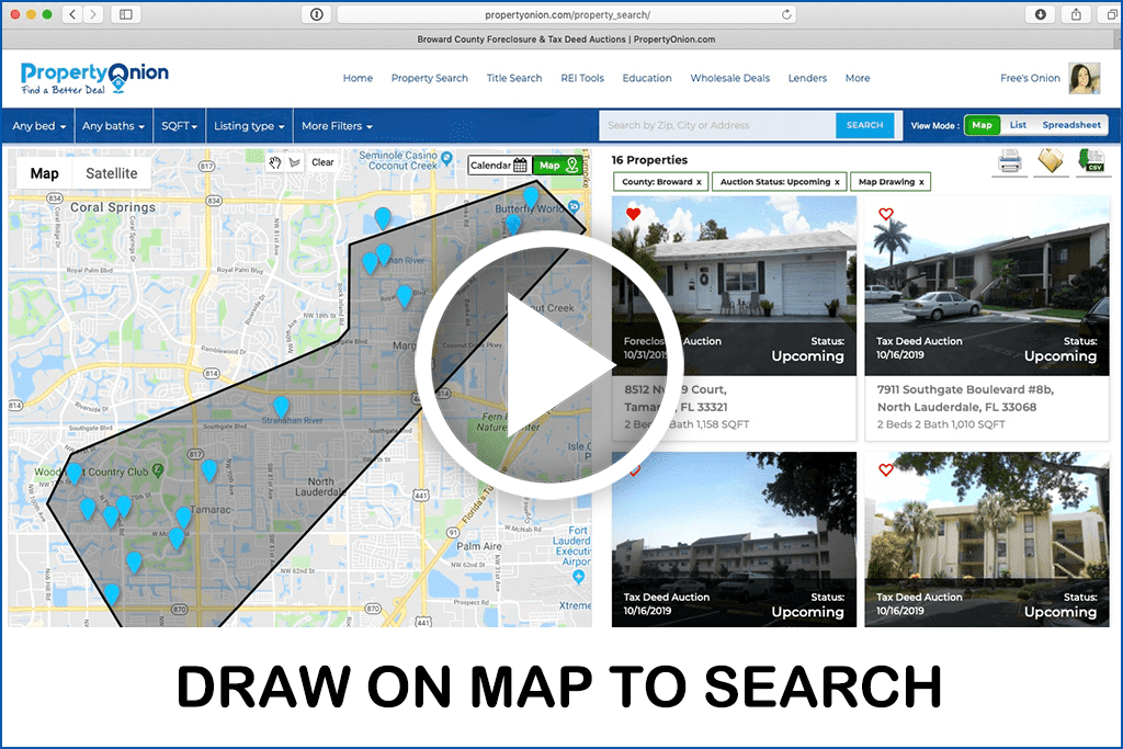 Walkthrough on Draw on Map to Search