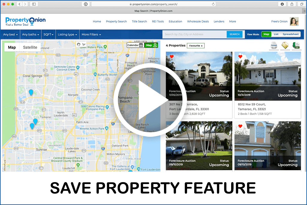 Walkthrough of Saving Favorite Properties