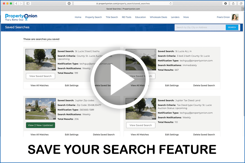 Walkthrough on Saving Searches