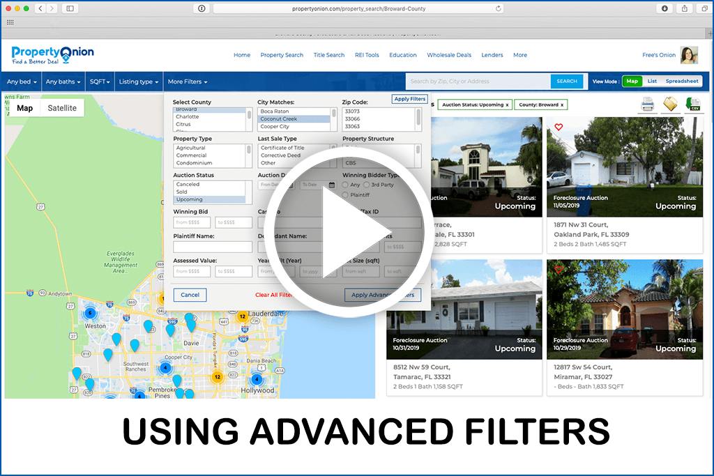 Walkthrough of using Advanced Filters to Search