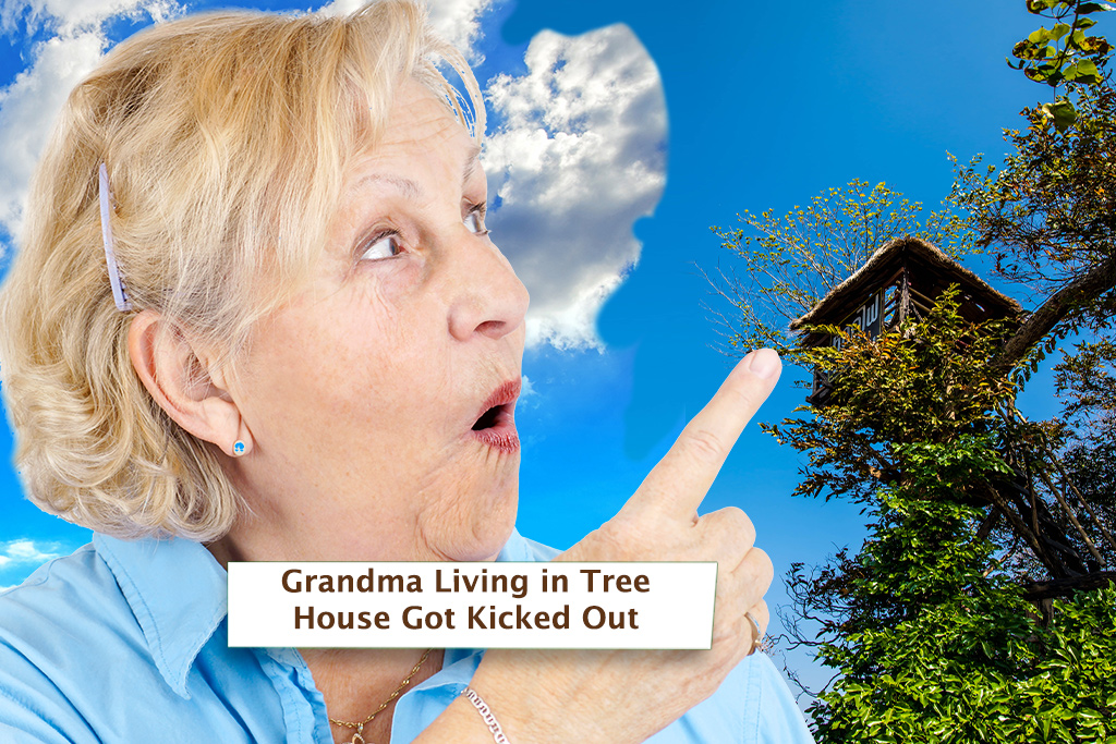 Grandma Living in Treehouse Got Kicked Out