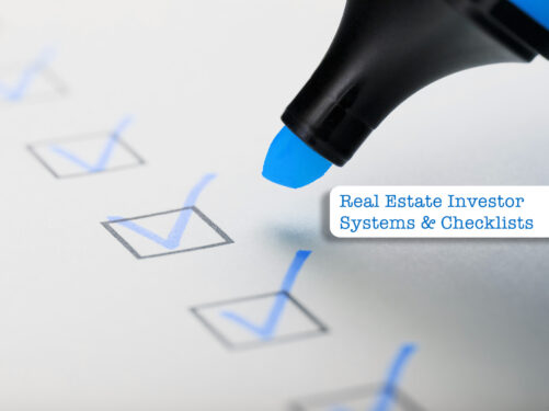 Real Estate Investor Systems and Checklists