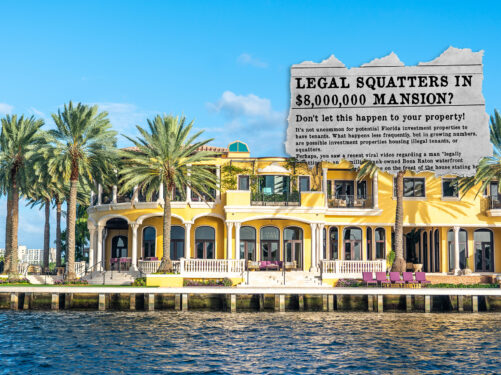 Squatters in $8,000,000 mansion