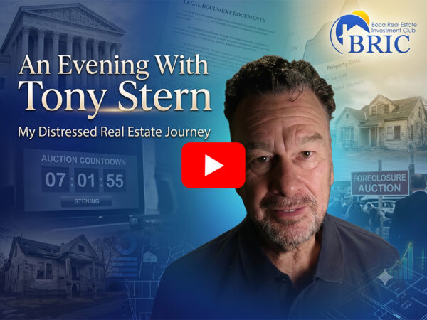 An Evening With Tony Stern at Boca Real Estate Investment Club